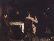 Gustave Courbet After the supper oil